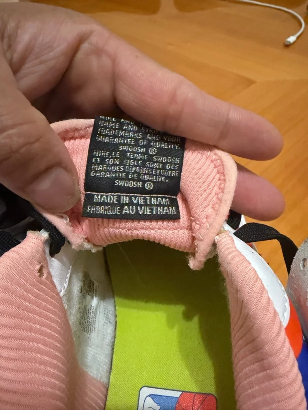 Nike Air Force 1 Women’s White with Neon Green, Pink & Black Accents